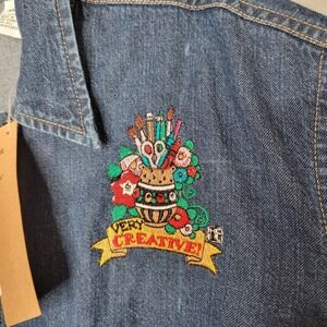 NEW Levi's Red Tab Denim Shirt Womens Size XL 100% Cotton Button Up Artsy Crafty